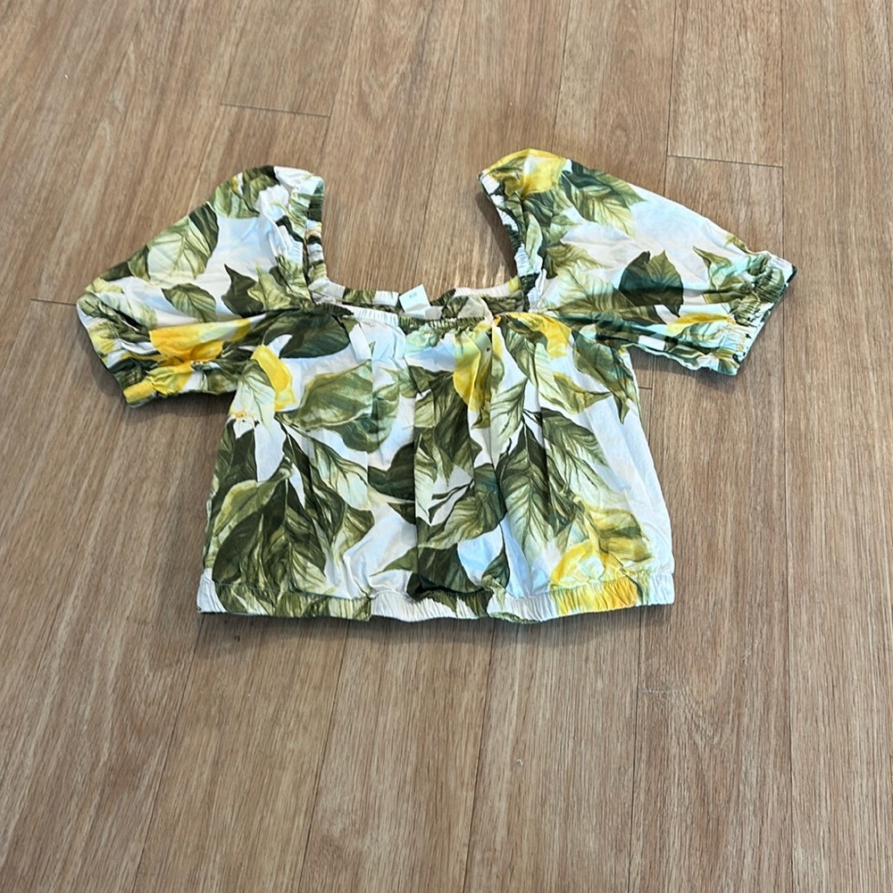 Lemon off the shoulder top xs H&M